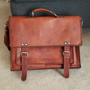 Brand New Custom Handmade Leather Messenger Bag Briefcase